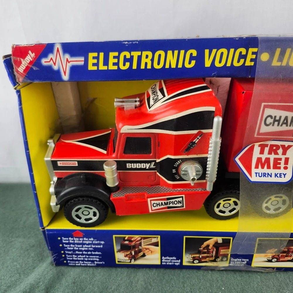 Buddy L Champion Spark Plugs Sonic Hauler Semi-Truck Kenworth Boxed 8604
